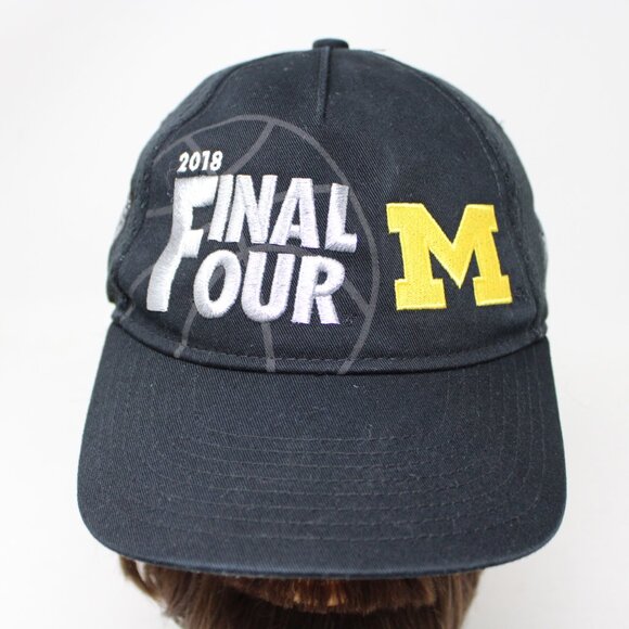 Jordan Michigan Wolverines Hat Adult Strapback Black 2018 Final Four Adjustable - Picture 2 of 15